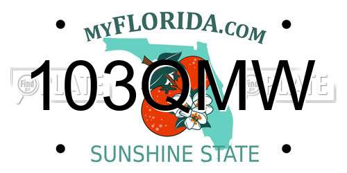 103QMW Florida License Plate