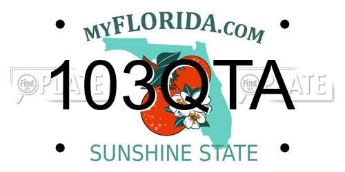 103QTA Florida License Plate