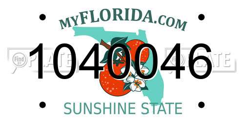 1040046 Florida License Plate
