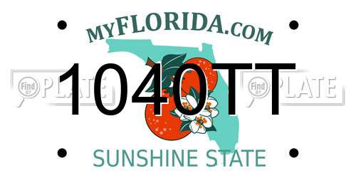 1040TT Florida License Plate