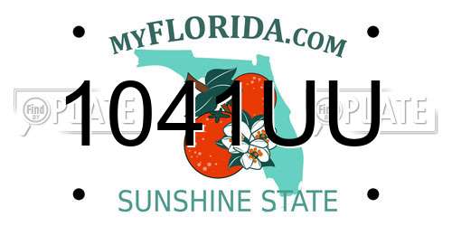 1041UU Florida License Plate