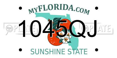 1045QJ Florida License Plate