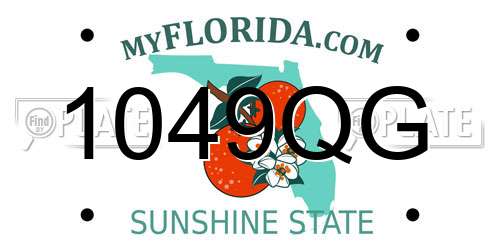 1049QG Florida License Plate