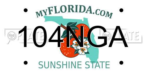 104NGA Florida License Plate