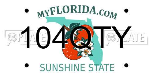 104QTY Florida License Plate