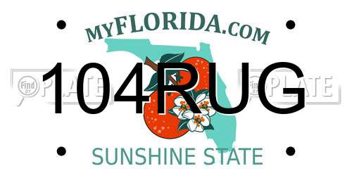 104RUG Florida License Plate