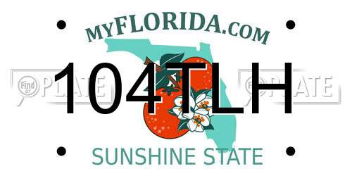 104TLH Florida License Plate