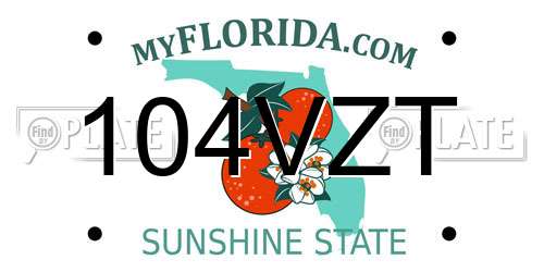 104VZT Florida License Plate