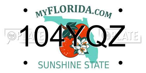 104YQZ Florida License Plate