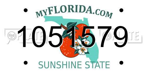 1051579 Florida License Plate