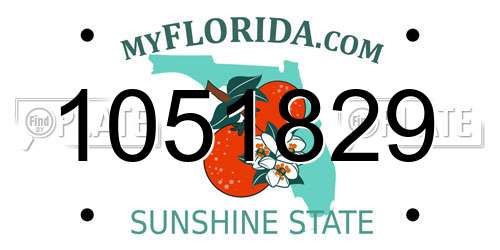 1051829 Florida License Plate