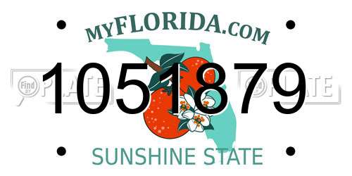 1051879 Florida License Plate