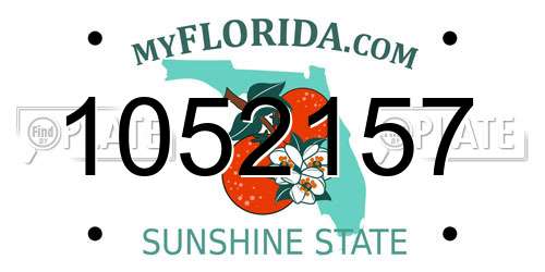 1052157 Florida License Plate