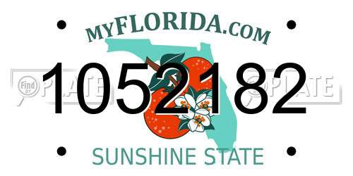 1052182 Florida License Plate