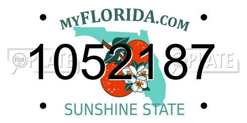 1052187 Florida License Plate