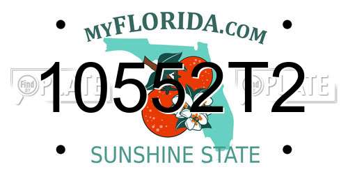 10552T2 Florida License Plate