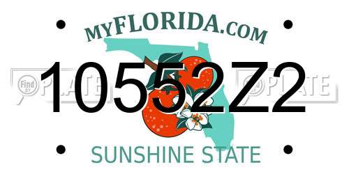 10552Z2 Florida License Plate