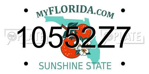 10552Z7 Florida License Plate