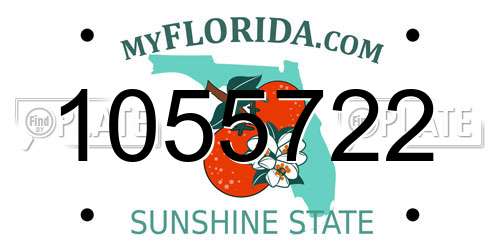 1055722 Florida License Plate