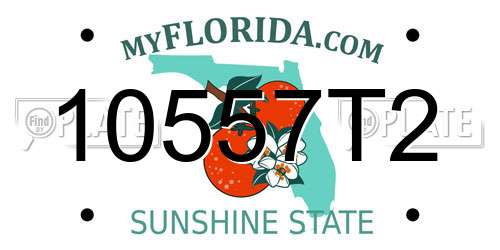 10557T2 Florida License Plate