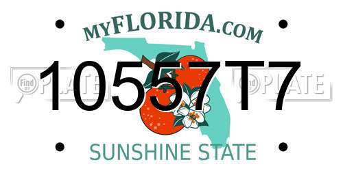 10557T7 Florida License Plate