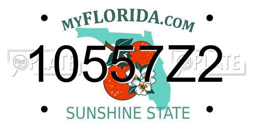 10557Z2 Florida License Plate