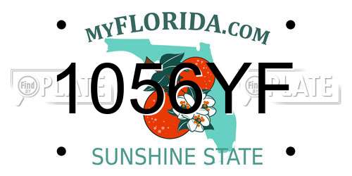 1056YF Florida License Plate