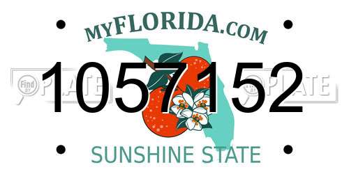 1057152 Florida License Plate