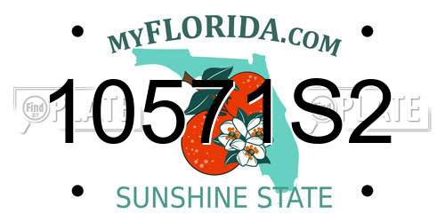 10571S2 Florida License Plate