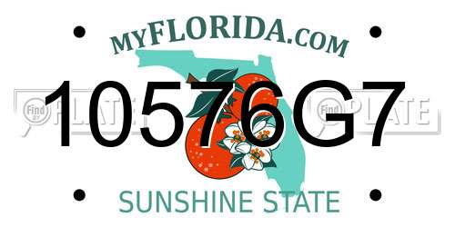 10576G7 Florida License Plate
