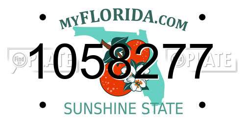 1058277 Florida License Plate