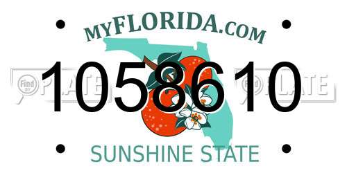 1058610 Florida License Plate