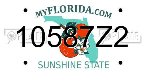 10587Z2 Florida License Plate