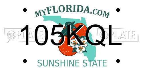 105KQL Florida License Plate