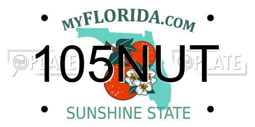 105NUT Florida License Plate