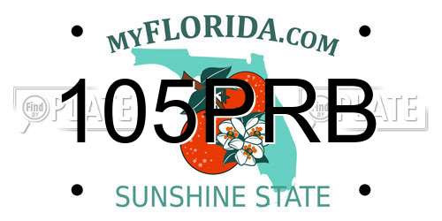 105PRB Florida License Plate