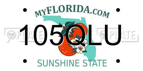 105QLU Florida License Plate