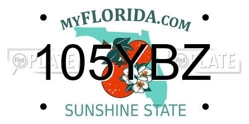 105YBZ Florida License Plate