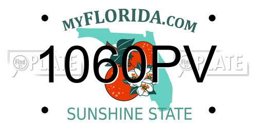 1060PV Florida License Plate