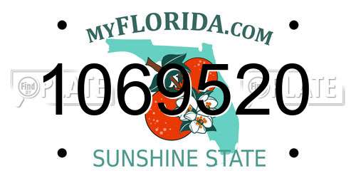 1069520 Florida License Plate