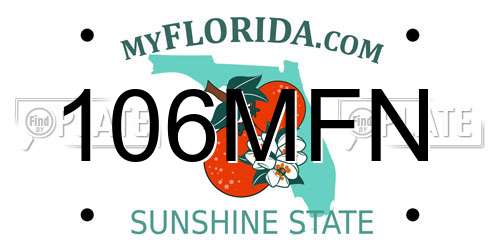 106MFN Florida License Plate