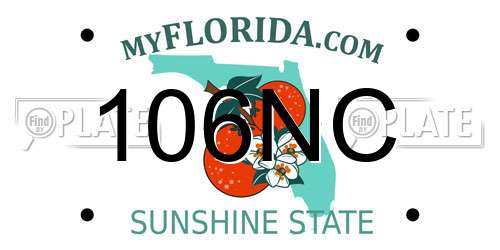 106NC Florida License Plate