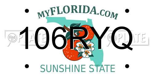 106RYQ Florida License Plate