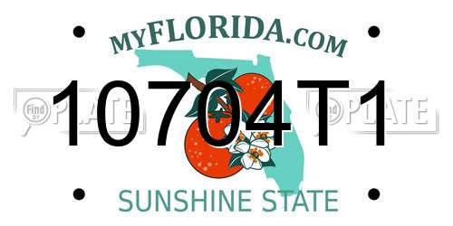 10704T1 Florida License Plate