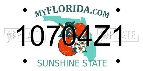 10704Z1 Florida License Plate