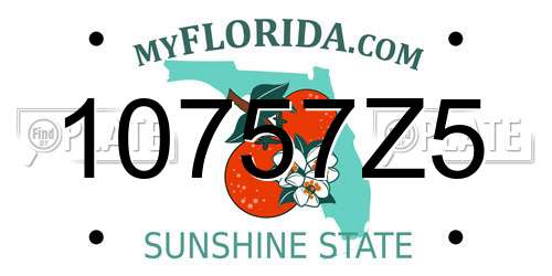 10757Z5 Florida License Plate