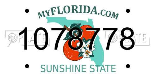 1078778 Florida License Plate