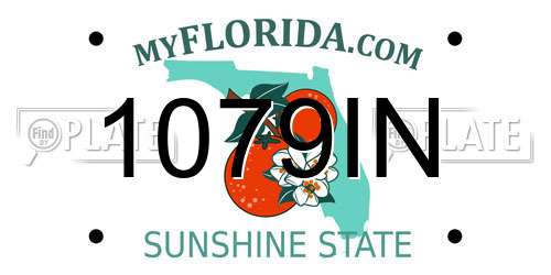 1079IN Florida License Plate
