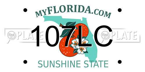 107LC Florida License Plate