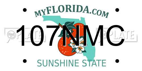107NMC Florida License Plate